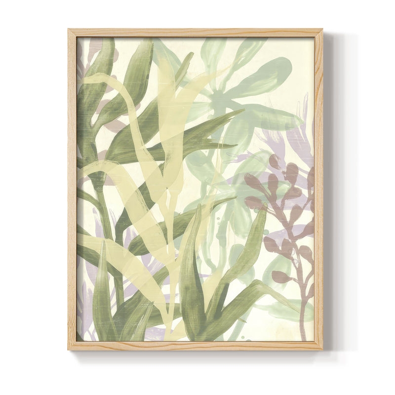 «Dreamy Tropical Leaves I», Naturel, H 15 po x l 12 po