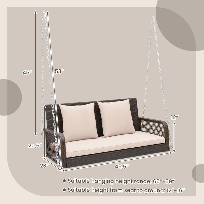 Balancelle pour 2 personnes Patrena, Beige