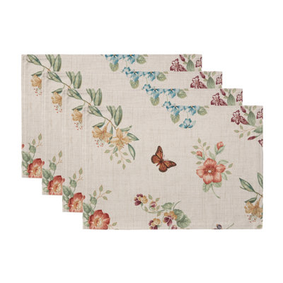 Ensembles de table Lenox Butterfly Meadow Automne, ensemble de 4, multicolores - 33 cm (L) x 48 cm (l)