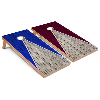 Tailgating Pros Solid Wood Foldable Cornhole Set with Carrying Case