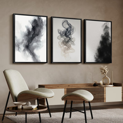 Art mural encadré abstrait rétro antique classique pour chambre à coucher