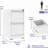 2 Drawer Metal Vertical File Cabinet with Lock Office Home Steel Vertical File Cabinet-1683809445