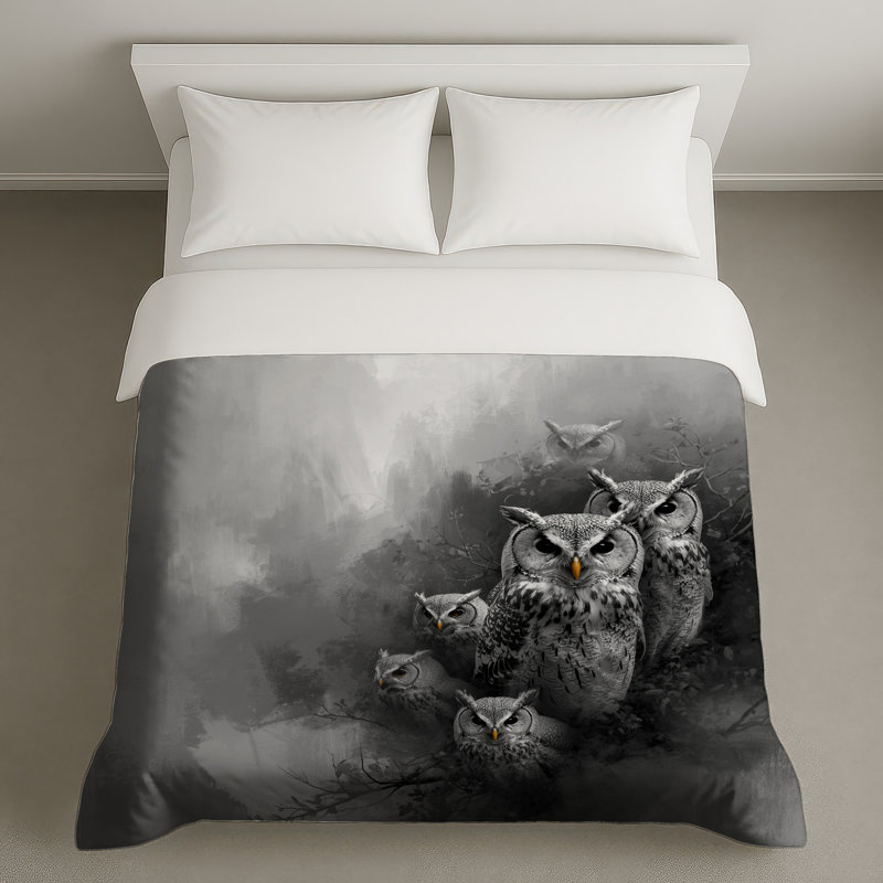 Housses de couette Group Of Owls, Très grand lit