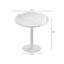 Table bistro ronde et moderne 31,5 pouces avec plateau tulipe et plateau en faux marbre, facile à assembler, structure en métal robuste