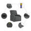  Fauteuil de massage inclinable gris foncé-1941280958