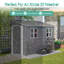 Outdoor Storage Shed Pitched Roof Tool Room With Door Lock And Floor Frame