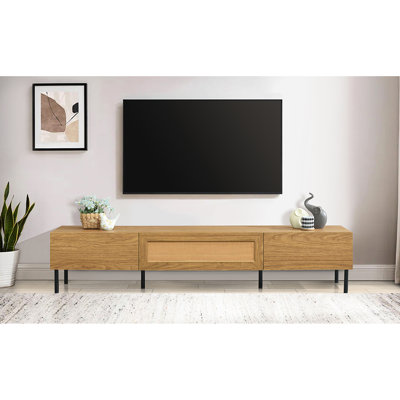 Tv Stand For 75 Inch Tvs, With Elevated Leg Design And Multi-Functional Storage 70-79 Console, Construction Spacious Drawers