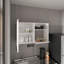 Armoire murale blanche avec 2 tablettes et une apparence attrayante de 24,25 pouces de hauteur pour les ustensiles de cuisine