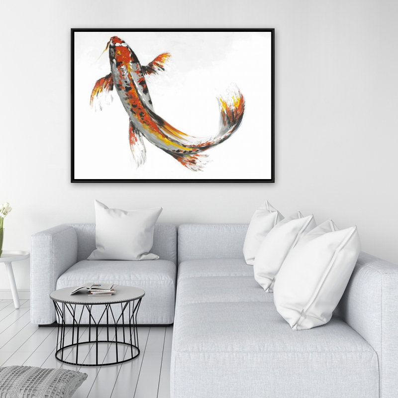 Butterfly Koi Fish Print On Canvas