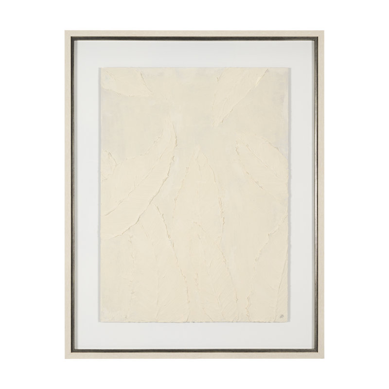 Feuille en relief I une œuvre d'art originale sous verre faite à la main, Leaf Relief I