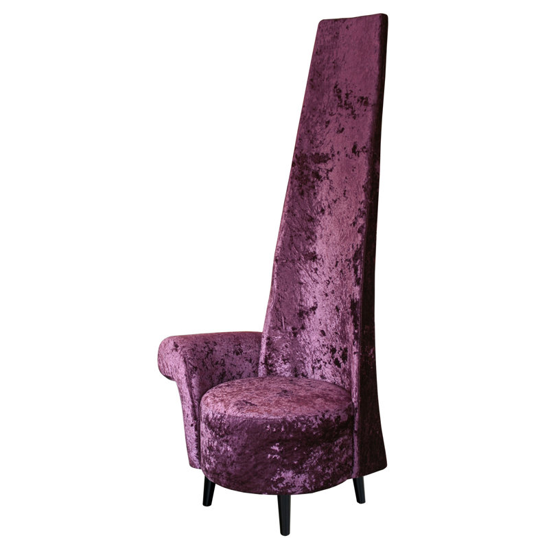 High Back Occasional Chair, Gold Tiger, Right Arm