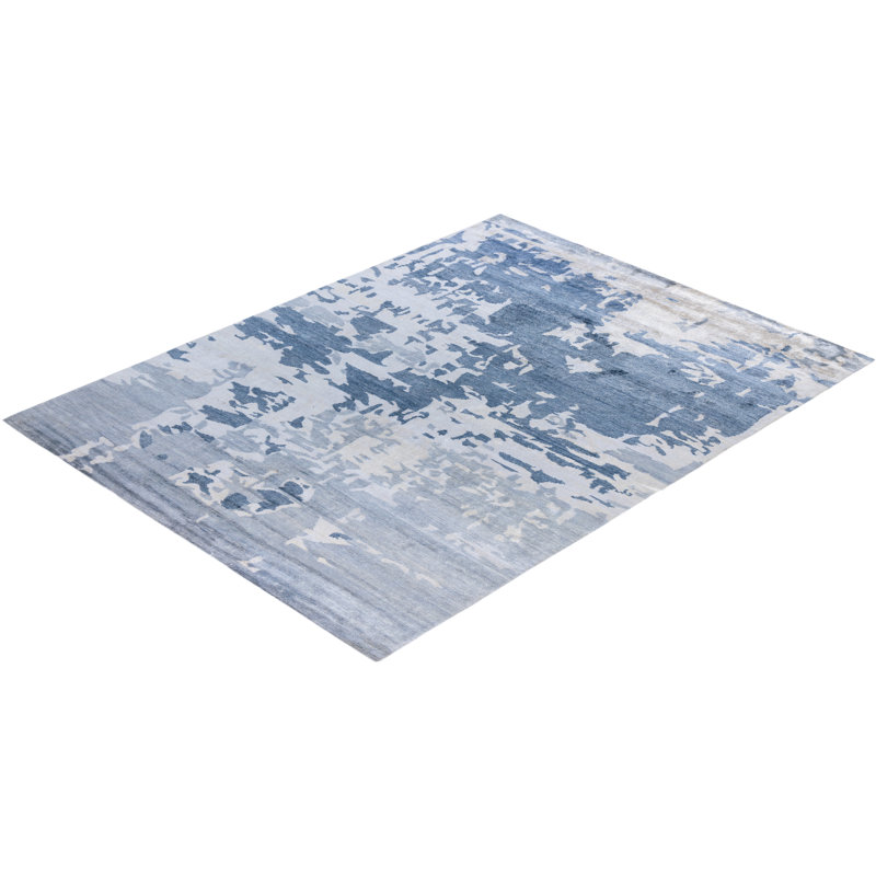 Overdyed One-of-a-Kind Rectangle 9'2" X 12'2" Hand Knotted Area Rug