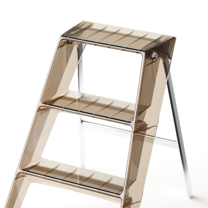 Cadre pliable brun multifonctionnel d'intérieur avec bord en plastique antidérapant, bureau en forme de Z pour espace de vie principal, style minimaliste, réglage manuel de la hauteur, fixation au sol, tablettes de rangement,