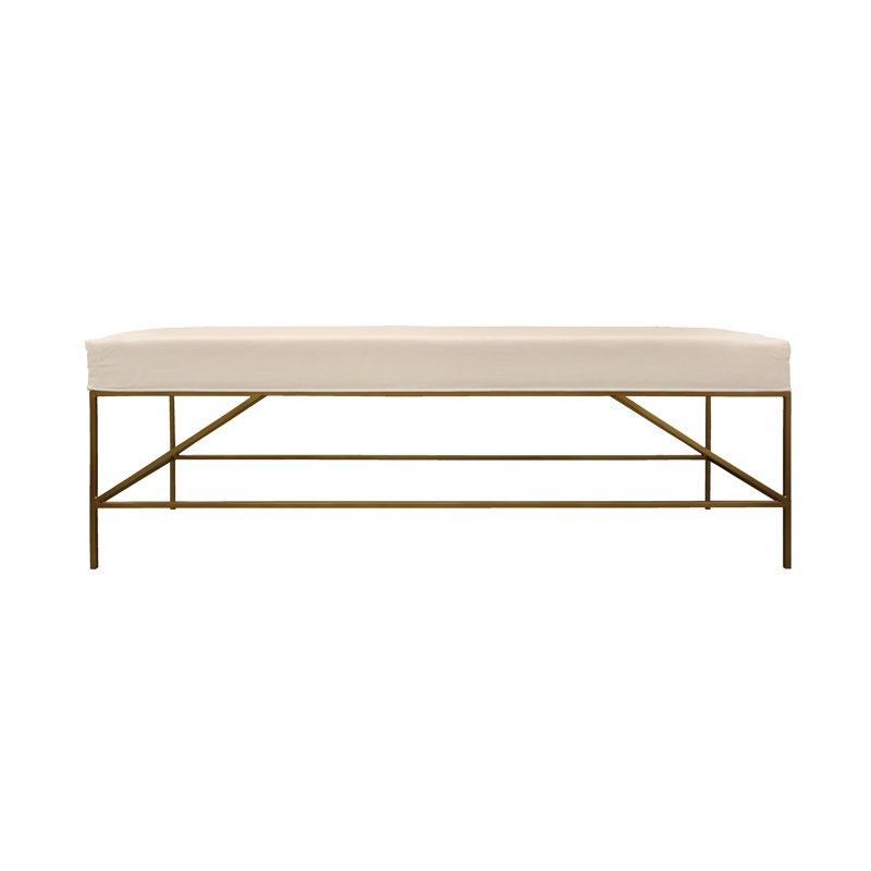 Banc rembourré en tissu Chatia