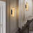 19" Dimmable LED Linear Black Wall Sconce with Alabaster Shade