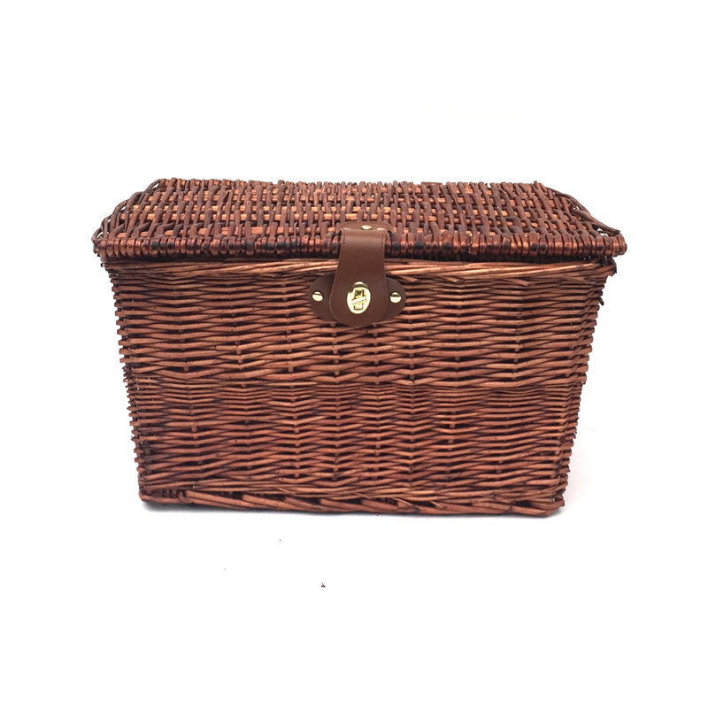 Brambly Cottage Wicker Decorative Basket, Pine, 18cm H x 35cm W x 28cm D