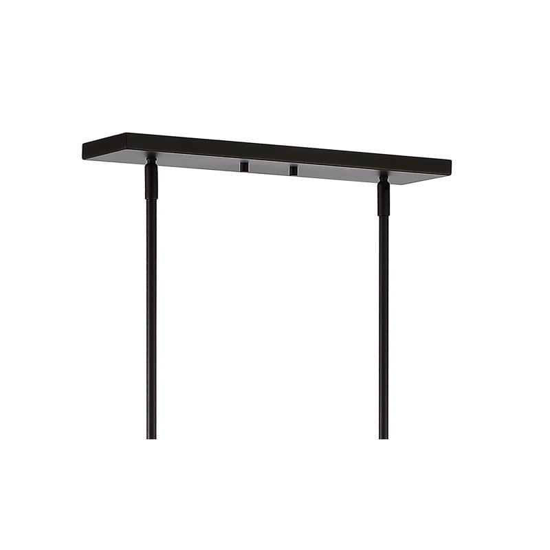 Luminaire suspendu rectangulaire pour îlot de cuisine 8 lumières Wais
