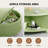 Round Coffee Table with Storage, 31.5" Mid Century Modern Fluted Coffee Table with 360° Curved Sliding Door-1472081141
