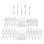 Fortessa Grand City 18/10 Stainless Steel, 60 Piece Flatware Set (Service for 12), Silver