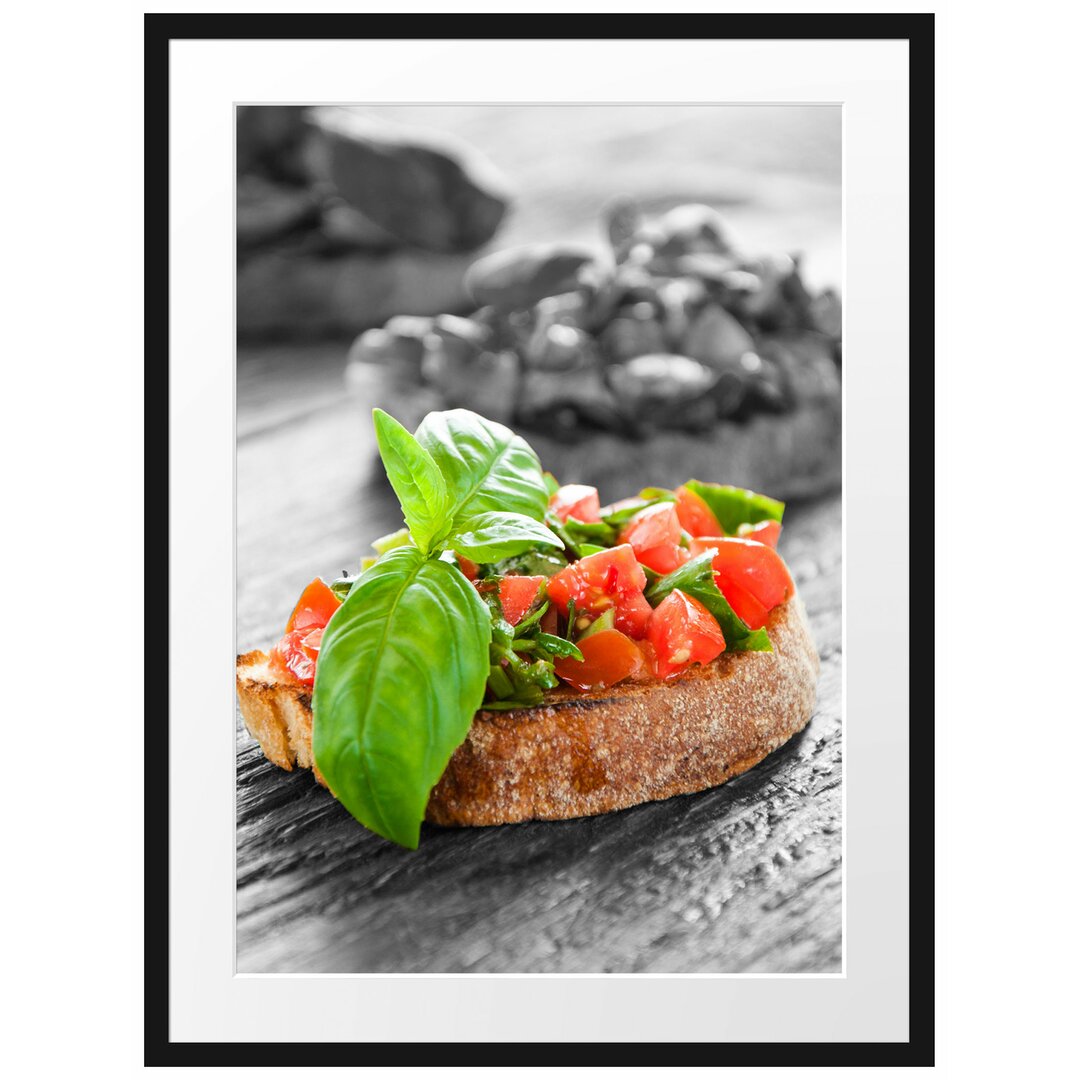 Gerahmtes Poster Leckere Tomaten Bruchetta