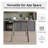 45" L ROUND COUNTER HEIGHT TABLE IN DARK GREY-981245137