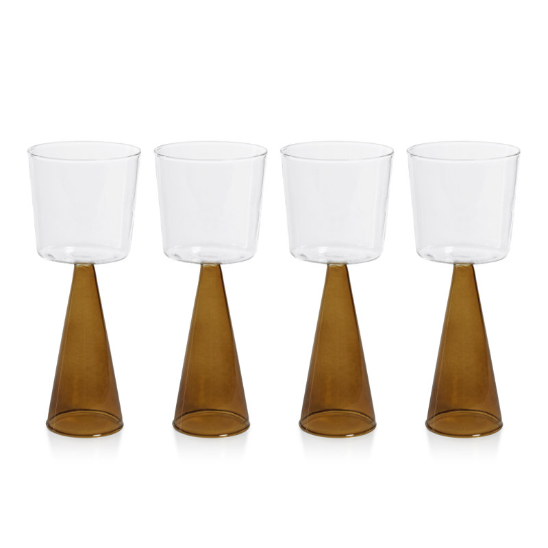 Verres à vin blanc Monticello, ensemble de 4, Ambre, 12.51 Oz