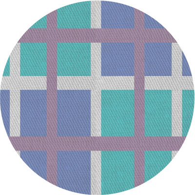 Tapis géométrique bleu / vert Antonya