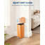 Poubelle de cuisine 8 gallons en acier inoxydable - À marche, couvercle à fermeture douce, seau intérieur amovible, résistant aux empreintes digitales, poubelle carrée pour la maison, le bureau, la salle de bain, la salle de lavage - Orange-122819824
