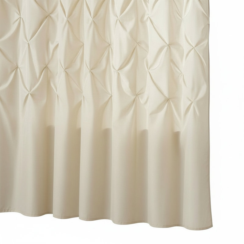 Rideau de douche en coton capitonné semi-transparent 72 × 72