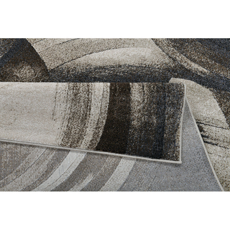 Tapis beige moderne Alloy Collection, 7 pi 10 po x 10 pi 10 po