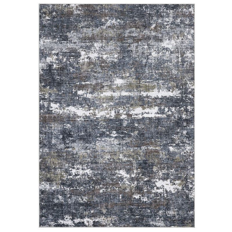 Modern Abstract Machine Washable Area Rug for Living Room, Modern Living Room Carpet with Non-Slip Backing, Soft Stain Resistant Bedroom Carpet