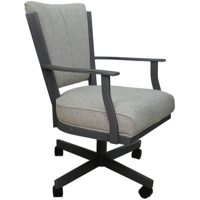 Chaise avec accoudoirs à garniture piquée