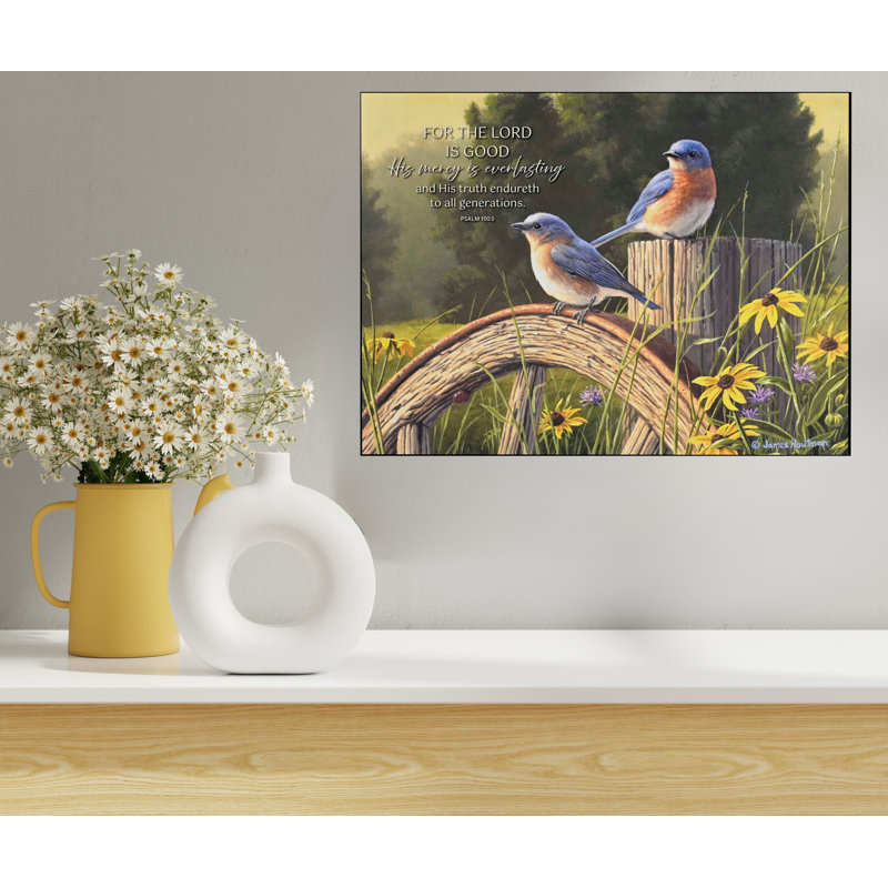 Plaque murale «Bluebirds for the Lord» 16 x 12