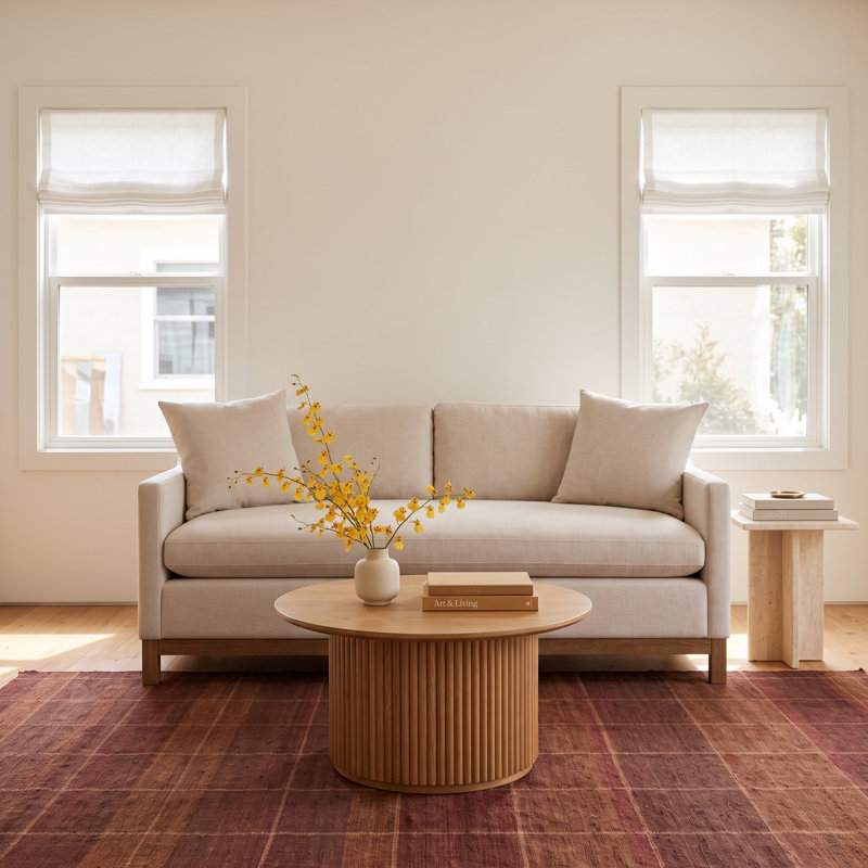 Cami 64" Upholstered Loveseat, Cloud Linen Blend