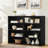Adjustable Cd Shelves In A Double - Layer Bookcase, Detachable Into Two 4 Storage Units, For And Elegant Multifunctional Media Storage, 8 Bookcase Shelves, High Density Durability-121388322