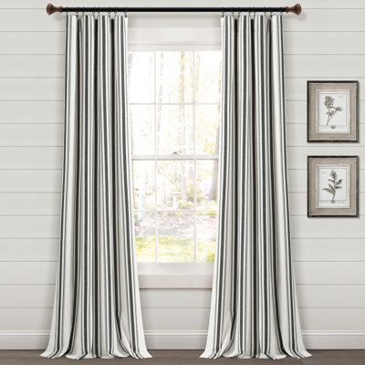Cotton Blend Semi Sheer Curtain Pair