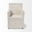 Chaise avec accoudoirs en lin Rosanella