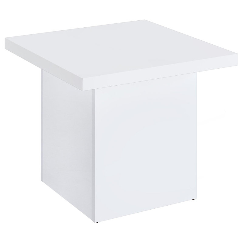 Table de bout Eldridge, Gloss White
