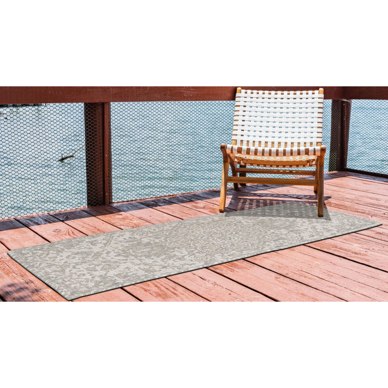 Outdoor Destiny Area Rug Stone Color, Runner 2' x 8'