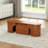 39" To 102" Modern Expandable Entryway & Dining Bench With Internal Leaf Storage, Oval  Design With Fluted Pedestal And Smooth-glide Rails-2005762494