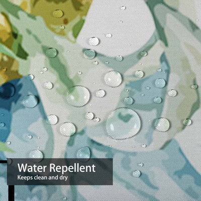 Rideau de douche imperméable à l'eau avec 12 crochets