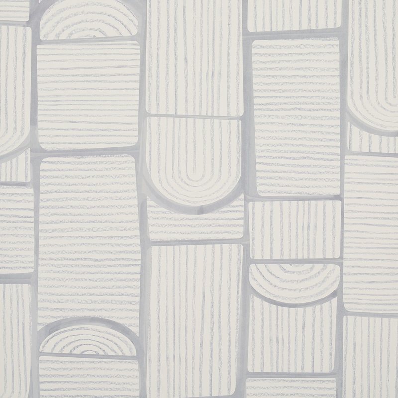 Papier peint Schumacher x Backdrop Bloomsbury, Gris froid
