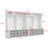 126'' Wide Large Entryway Hall Tree Bench With 36 Shoe Cubes & 12 Hooks