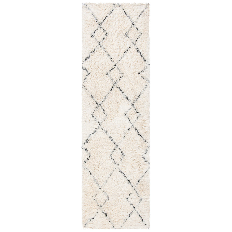 Powell Hand Tufted Wool Geometric Rug, Runner 2'3" x 8'