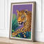 Golden Leopard Art Deco - Wrapped Canvas-593337080-593337087