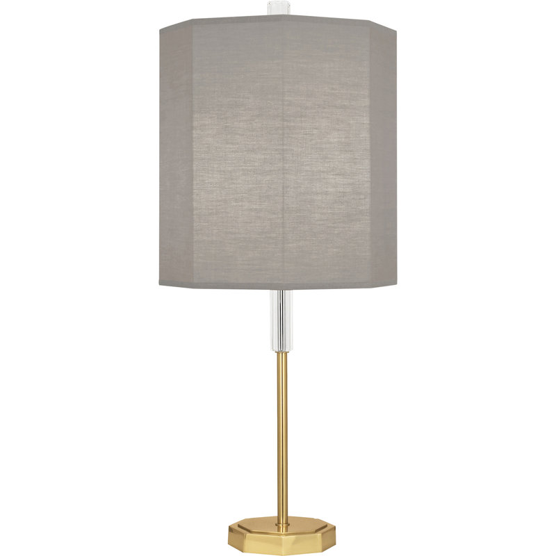 Kate Table Lamp, Modern Brass, Smoke Gray