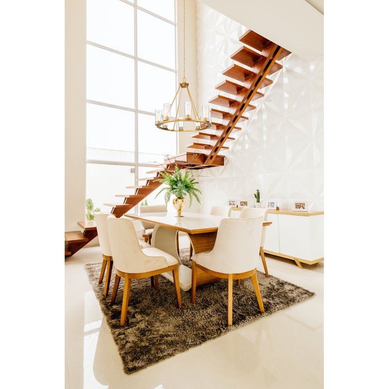 Esma 8 Light Chandelier, Gold