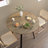 35.43 Inch Round Dining Table, Small Circle Kitchen Table With Metal Black Legs