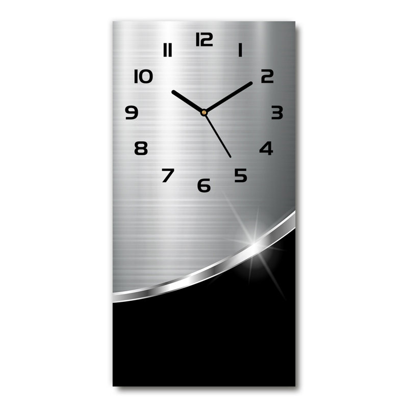 Jacoblee Glass Wall Clock, Grey/Black