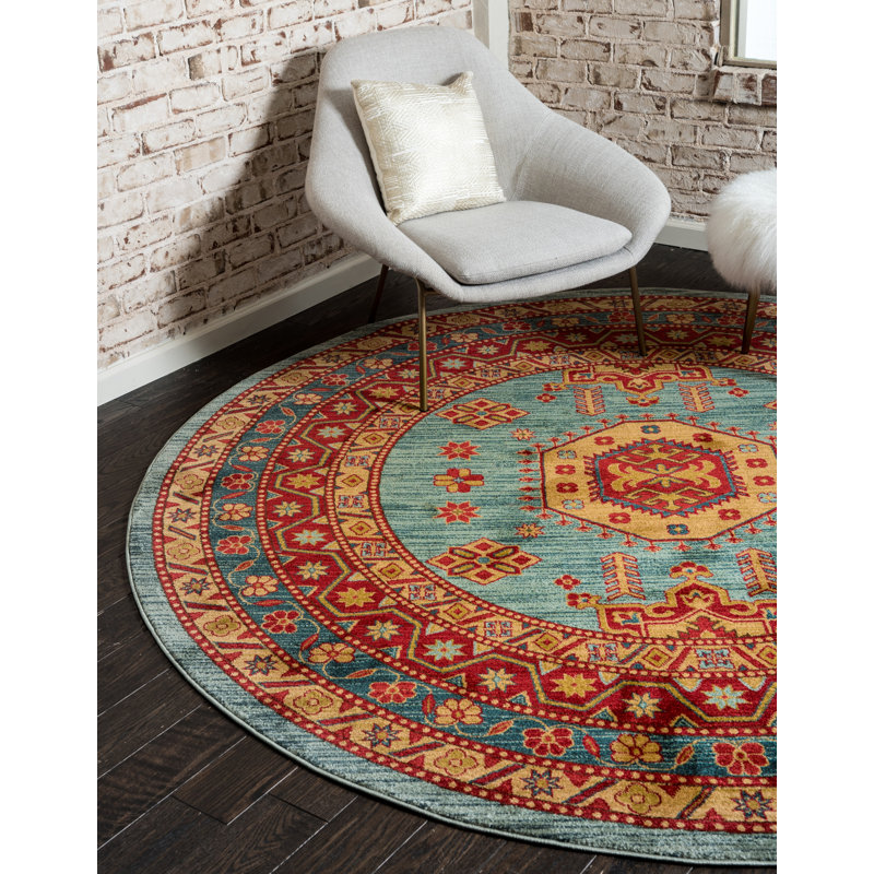 Eesi Oriental Indoor Rug, Round 6'1"